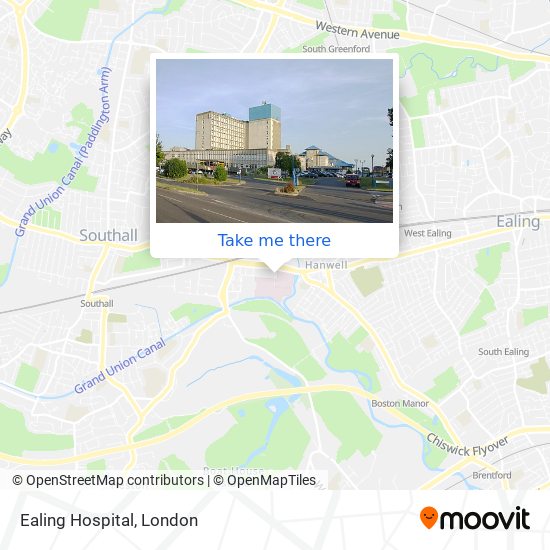 Ealing Hospital map