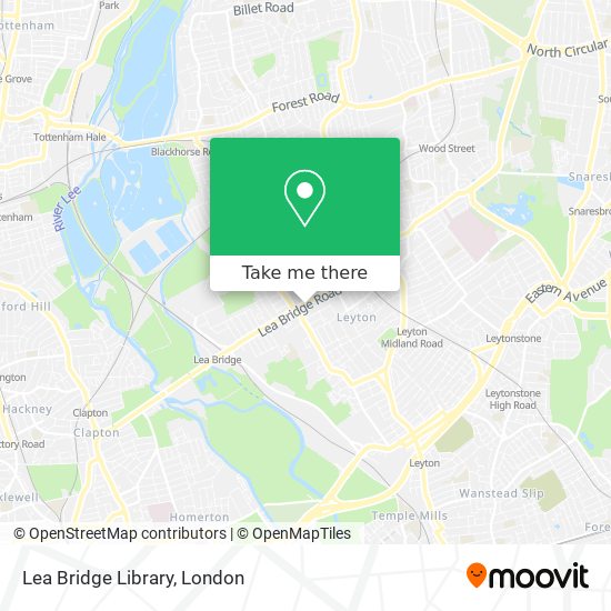 Lea Bridge Library map
