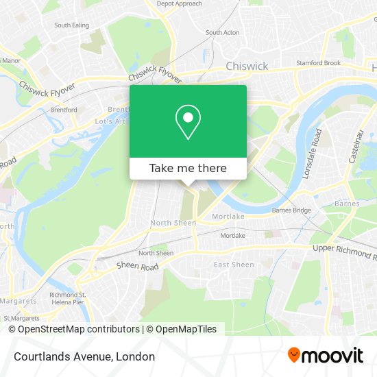 Courtlands Avenue map