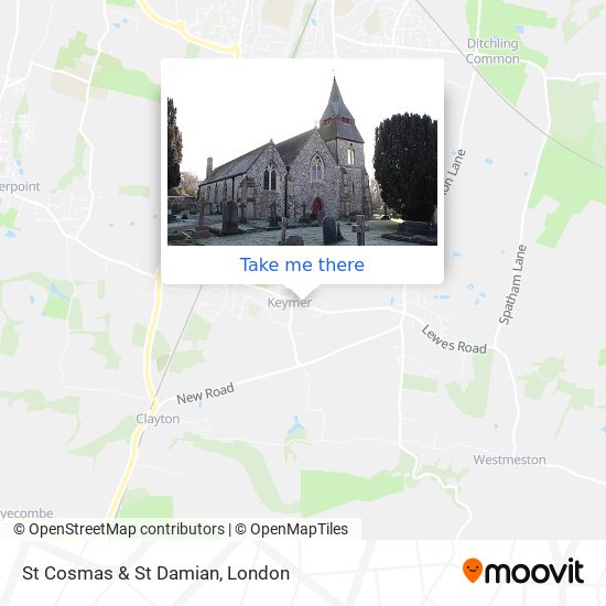 St Cosmas & St Damian map