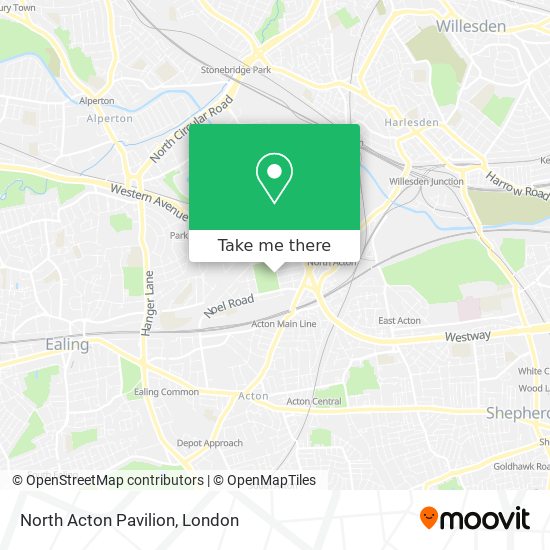 North Acton Pavilion map