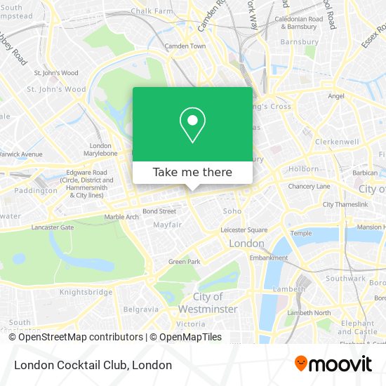 London Cocktail Club map