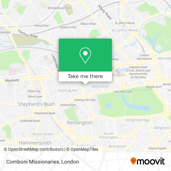 Comboni Missionaries map