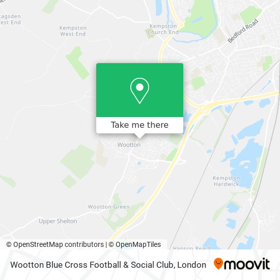 Wootton Blue Cross Football & Social Club map