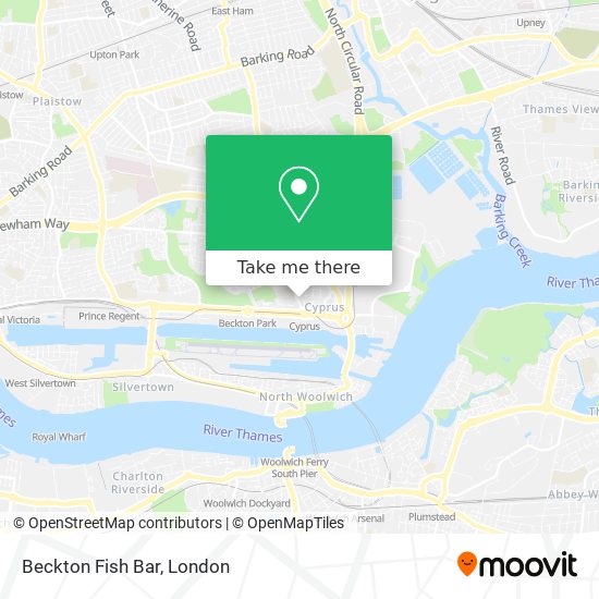 Beckton Fish Bar map