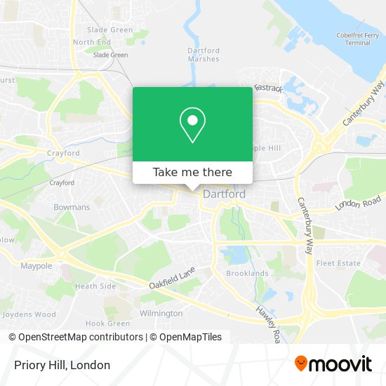 Priory Hill map