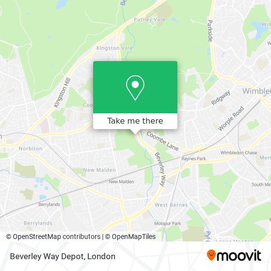 Beverley Way Depot map