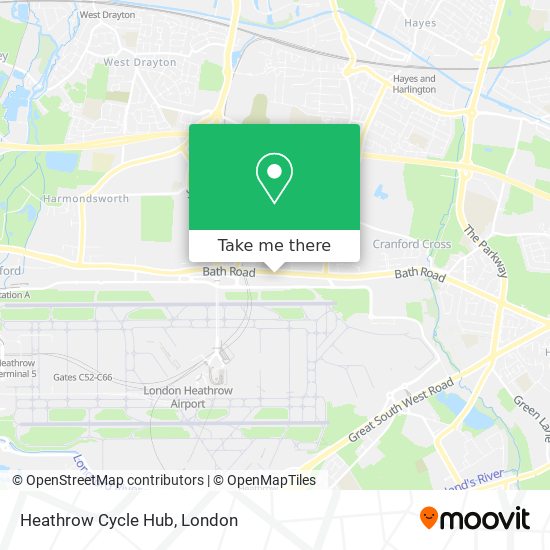 Heathrow Cycle Hub map
