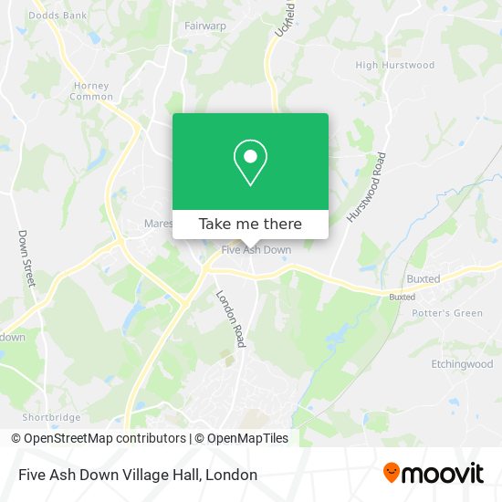 Five Ash Down Village Hall map