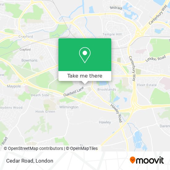 Cedar Road map