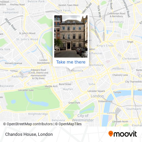 Chandos House map