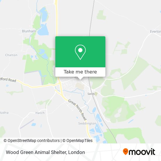 Wood Green Animal Shelter map