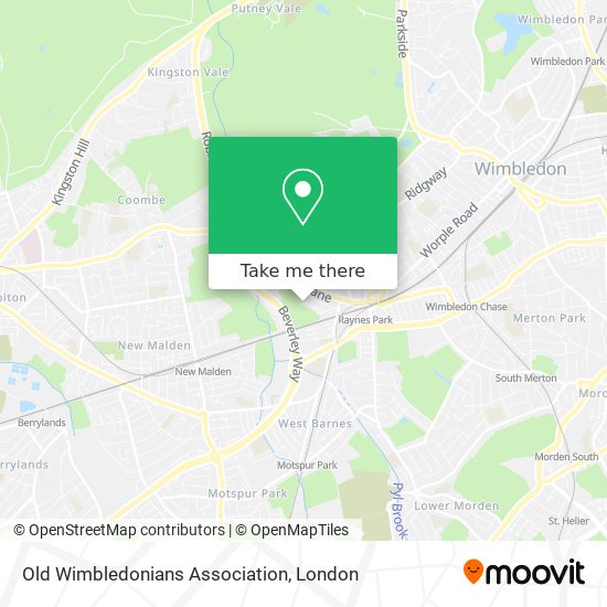 Old Wimbledonians Association map