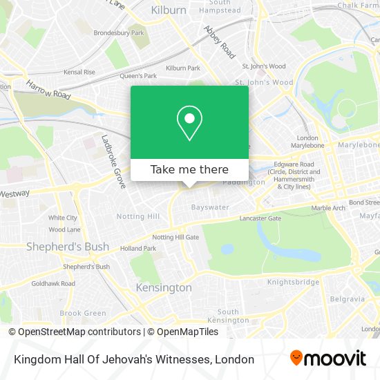 Kingdom Hall Of Jehovah's Witnesses map