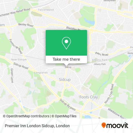 Premier Inn London Sidcup map