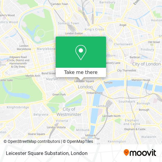 Leicester Square Substation map