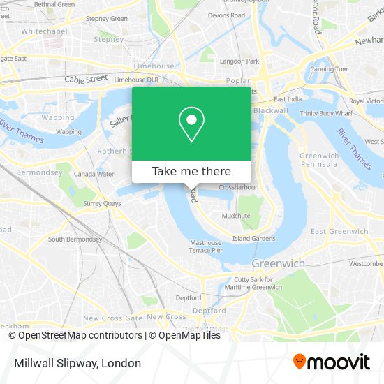 Millwall Slipway map