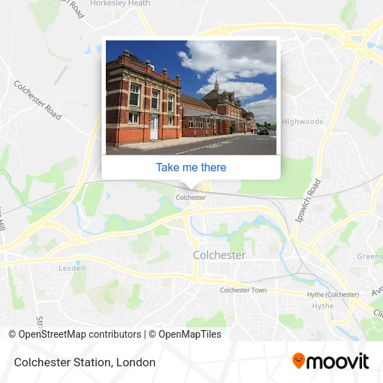 Colchester Station map