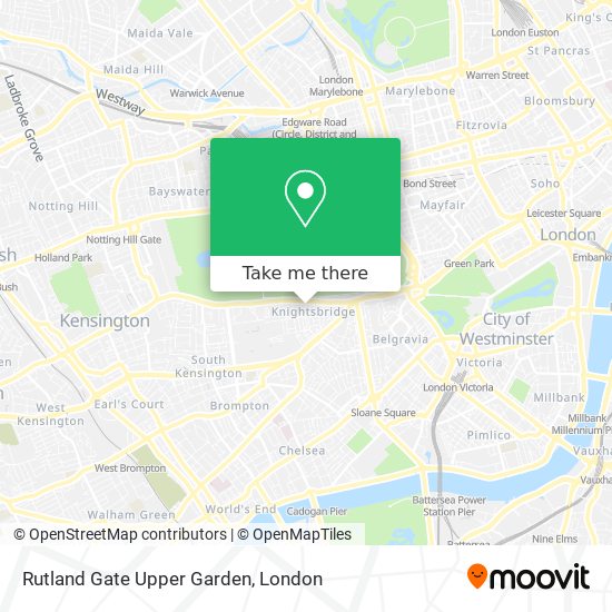 Rutland Gate Upper Garden map