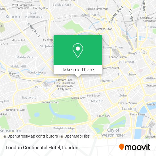 London Continental Hotel map