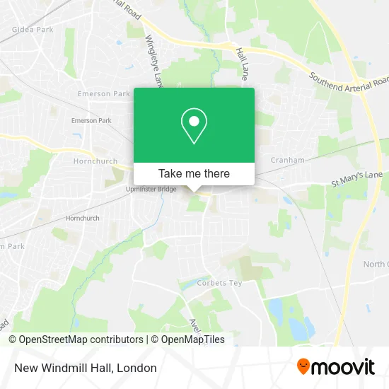 New Windmill Hall map