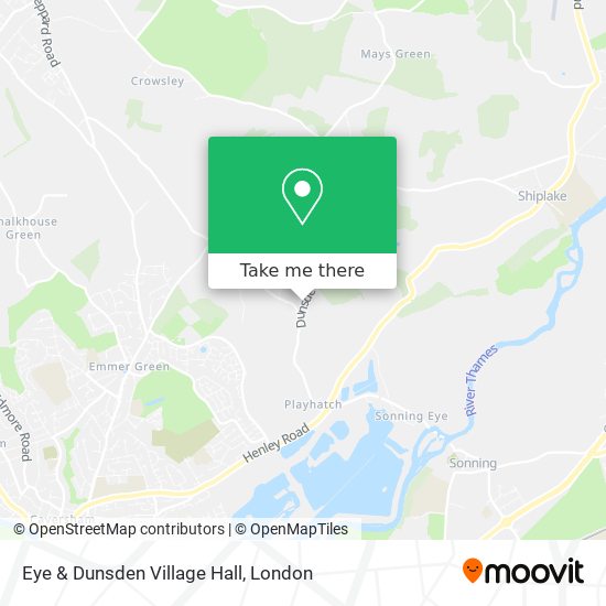 Eye & Dunsden Village Hall map