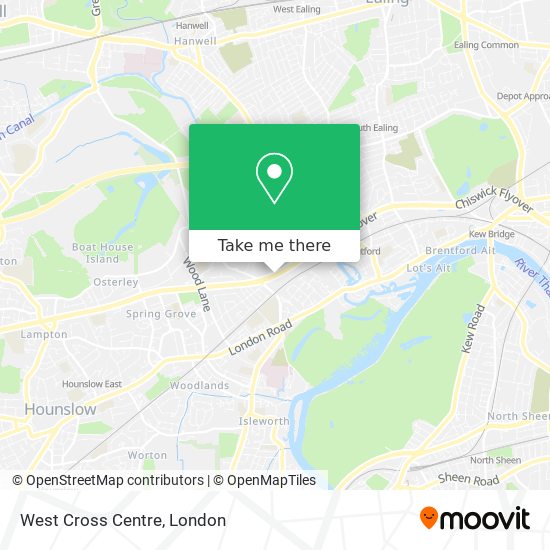 West Cross Centre map