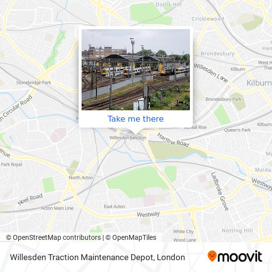 Willesden Traction Maintenance Depot map