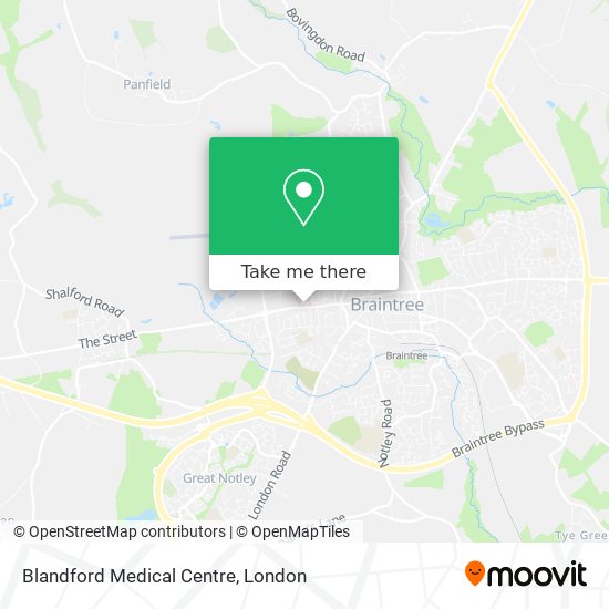 Blandford Medical Centre map