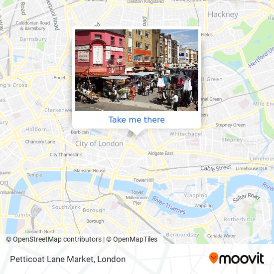 Petticoat Lane Market map