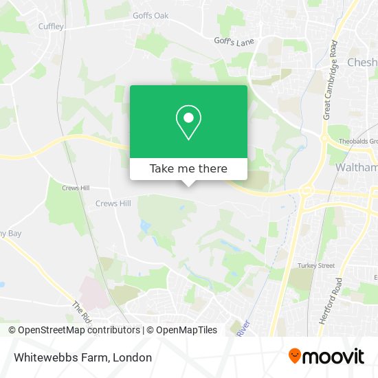 Whitewebbs Farm map