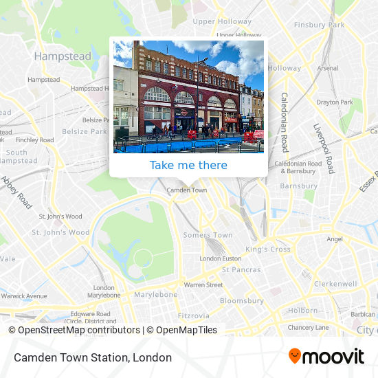 Camden Town Station Map How To Get To Camden Town Station In Camden Town By Bus Or Train?