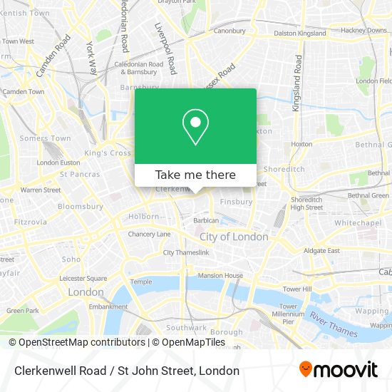 Clerkenwell Road / St John Street map