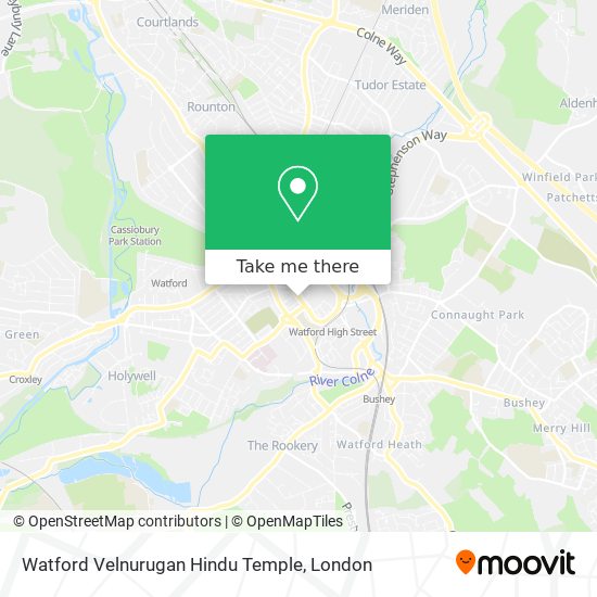 Watford Velnurugan Hindu Temple map