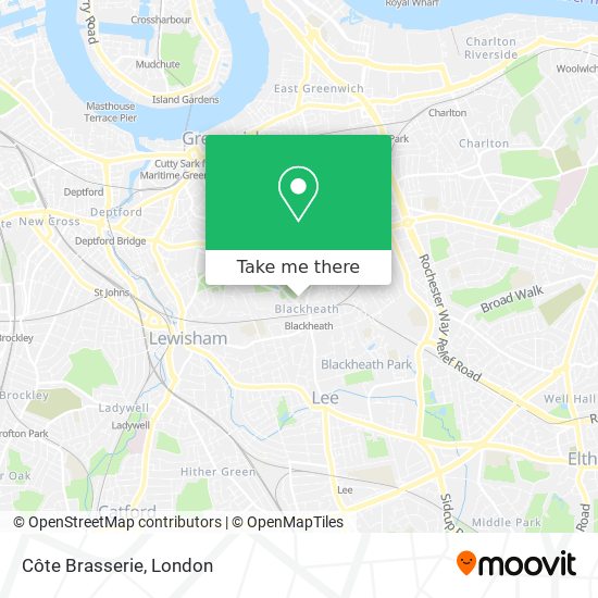 Côte Brasserie map