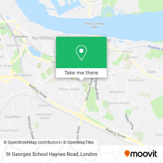 St Georges School Haynes Road map