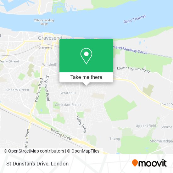 St Dunstan's Drive map