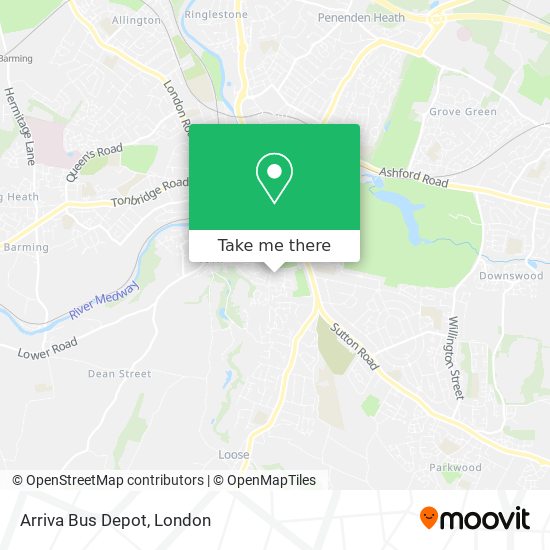 Arriva Bus Depot map