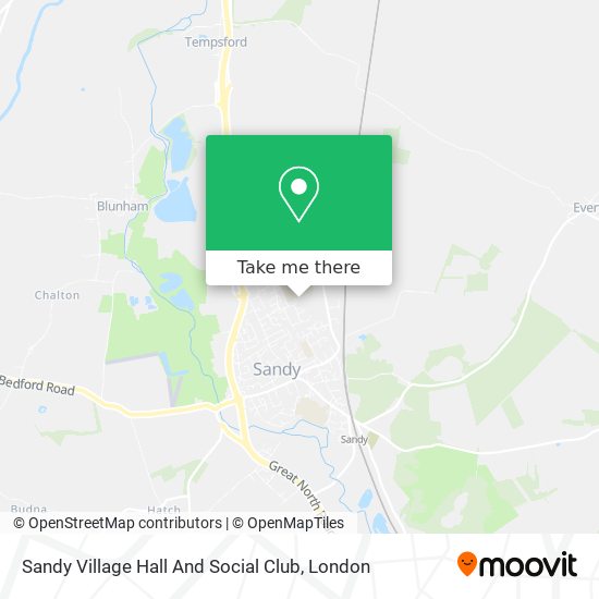 Sandy Village Hall And Social Club map