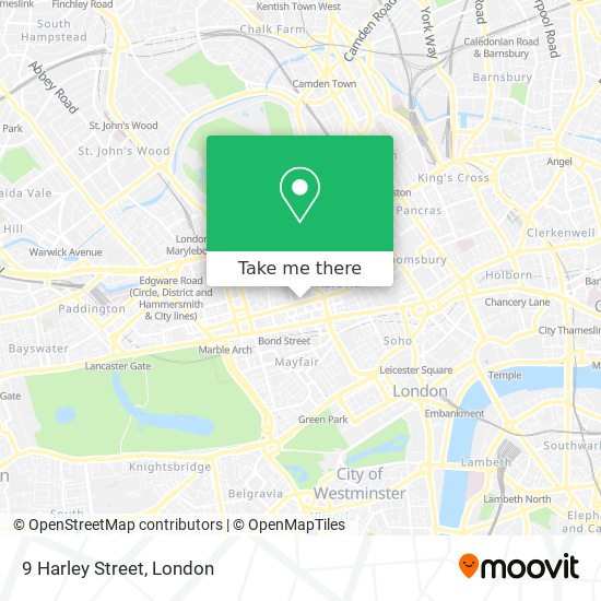 9 Harley Street map