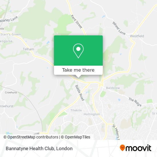 Bannatyne Health Club map
