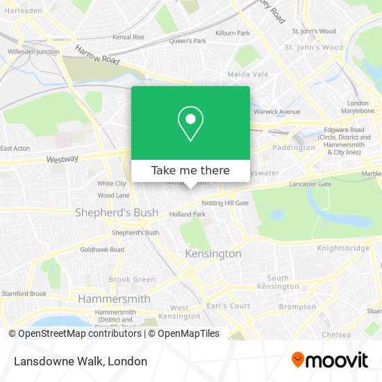 Lansdowne Walk map