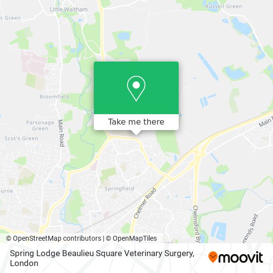 Spring Lodge Beaulieu Square Veterinary Surgery map