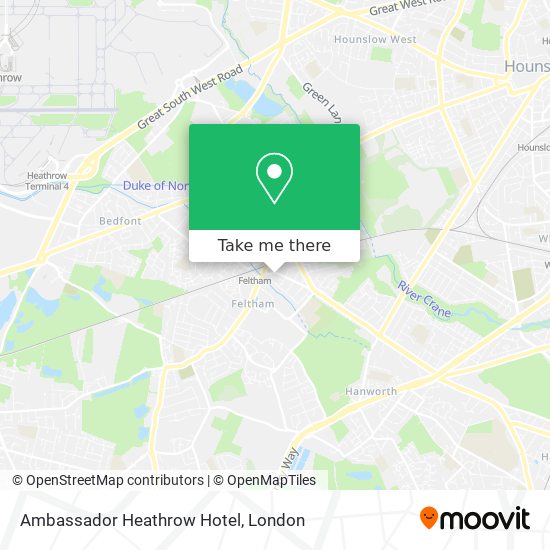 Ambassador Heathrow Hotel map