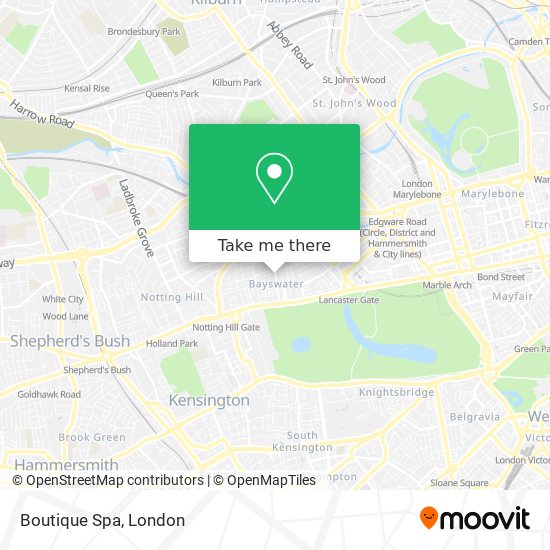 Boutique Spa map