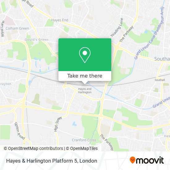 Hayes & Harlington Platform 5 map