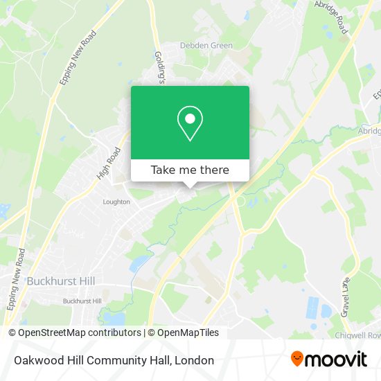 Oakwood Hill Community Hall map