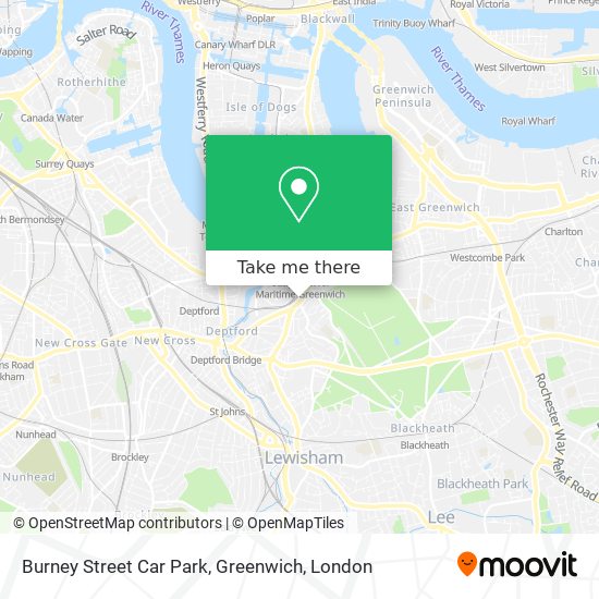 Burney Street Car Park, Greenwich map