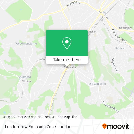 London Low Emission Zone map
