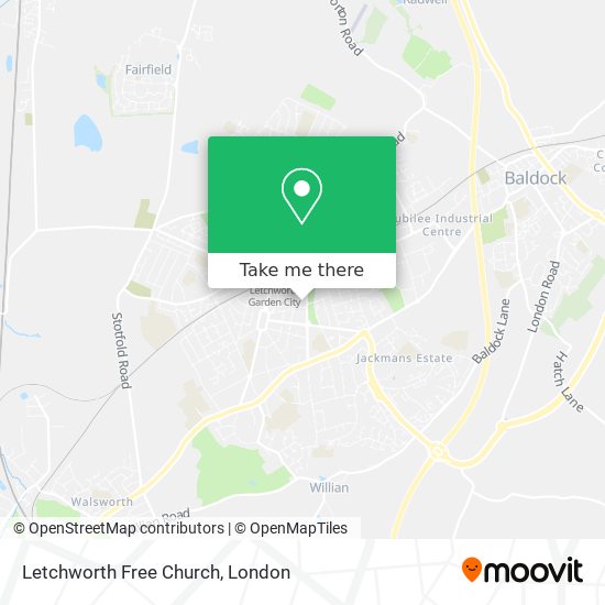 Letchworth Free Church map